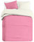 Banzaii Set Copripiumino Bicolor 100% Microfibra con Federe Double Face Matrimoniale 250x200 cm Rosa/Panna