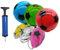 jameitop® Fußball 4X Mix Farben + Ballpumpe, Durchmesser Ball 20 cm