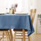 Deconovo Tischdecke Wasserabweisend Tischwäsche Lotuseffekt Tischtuch 140x240 cm Blau