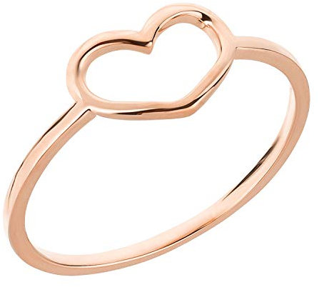Ardeo Aurum Damenring aus 375 Gold Roségold in Herz-Form Design Modell 257 Gr. 60