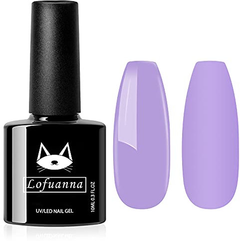 lofuanna Gel Nail Polish,Smalto per Unghie Gel 10ml, Colore 016, viola, Lampada UV/LED Soak-Off Smalto per Unghie, Smalto per Unghie Gel a Lunga Durata Manicure Fai da Te Regali di Bellezza (016)