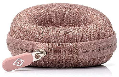 AKIELO Custodia Porta Orologi – Custodia da Viaggio per Orologi Uomo e Donna con Panno per la Pulizia in Cofanetto Regalo – Per Orologi e Smart Watch fino a 54 mm (Edizione Rosa Polveroso)