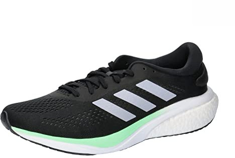 ADIDAS Supernova 2.0 Shoes, Zapatillas para Correr Hombre, Core Black/Halo Silver/Pulse Mint, 44 2/3 EU