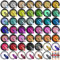 Saviland Chrome Nail Powder Set: 48 Colors Metallic Mirror Effect Chrome Nail Powder for Gel Polish Aurora Holographic Silver Gold Nail Chrome Powder for Gel Nails Art Decoration & French Manicure DIY