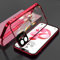 ZUHERA Buckle Lens Protection Metal Magnetic Case für iPhone 13 14 12 11 Pro Max Plus Double Sided Glass Bumper Cover Bottom Fastener,red,for iPhone14Plus