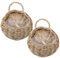 Cabilock 2pezzi Cesto Sospeso Rattan Per Piante Fiori Appendere Decorazione Da Parete Elegante Per Casa E Giardino Stile Rustico Per Bagno Cucina E Soggiorno