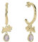Radley Ladies Sloane Square Gold Plated Moon Stone Jumping Dog Hoop Earrings RYJ1382S