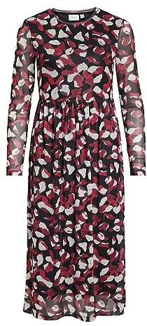 Vila Damen Vivoletta Lau L/S Midi Dress/Su Sommerkleid