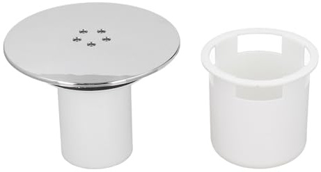 Yusat Shower Drain Cover Tray Waste Trap Plug Hole Cover Replacement Chromate Treatment Fast Flow