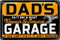 LANOLU Retro Blechschild Dads Garage, Papas Service Schild für Papas Werkstatt als Vatertagsgeschenk für Papa, Bester Papa Schild als Geschenk Werkstatt 20x30cm