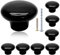 suiwotin 8pcs Black Ceramic Knobs, Round Ceramic Cabinet Knobs, Pantry Cabinet Knobs Pulls, Decorative Ceramic Drawer Knobs Pull Handles for Closet, Cupboard, Furniture Door Knobs （Large）
