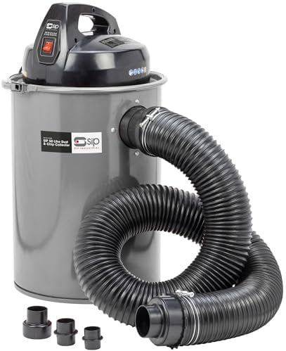 SIP 50L Dust & Chip Collector for Woodworking Workshop Dust Extractor, 1100W, 0.5 Micron Filtration