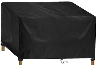 ZUROJ Abdeckung für Gartenmöbel 185x135x60cm 420D Oxford Schutzhülle für GartenTisch,Rechteckig Abdeckung für Gartenmöbel Winterfest