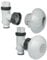 Sharutia Pool Pump Plunger Valve Kit Compatible with Intex Coleman Above Ground Pool, Includes Inlet and Outlet Fittings, 1.5 inch Pool Valve Part Set with Strainer