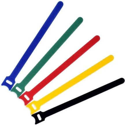 50Pcs Nylon Fastening Cable Ties Adjustable Cord Ties Cable Management Straps Hook Loop Cord Organizer Wire Ties Reusable Adjustable Cable Straps(Black,12x300mm)