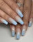 kit complet press on nails faux ongles 24 pièces , gel pad adhésif double face , colle , mini lime , Bâton repousse-cuticule , mini brosse , collection ballerine , pastel bleu