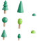 BESTonZON 1 Juego Juguetes De Jardineria Timbre Luces De Escalera Azul Medida Árbol Papel Reloj De Caja De Herramientas Luces De Escalera a Prueba De Agua Linterna Green Madera