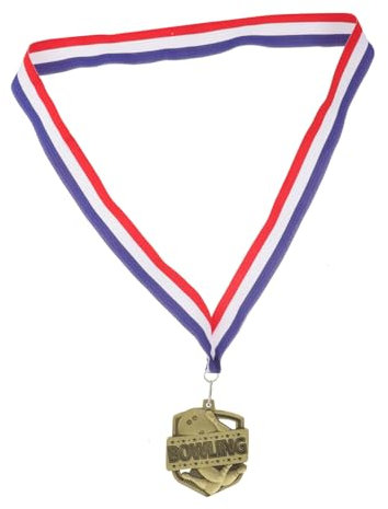 PAMINGONO Bowlingmedaille Aus Antikem Bronze-zinklegierungselement Langlebige Auszeichnung Mit Glatter Oberfläche Für Bowlingwettbewerbe Und Zeremonien Feine Medaille Für Auszeichnungen