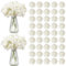 VEVOR Hortensia Artificielle Lot de 105 Fleurs Artificielles 250 mm Bouquets de Fausses Fleurs Aspect Réaliste avec Tête 152,4 mm, pour Décoration Intérieure, Fêtes, Mariages, Centres de Table, Blanc