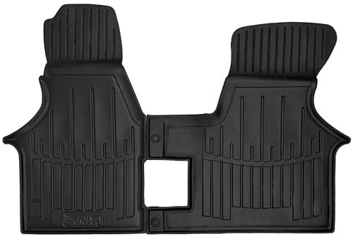 Gummimatten 3D passend für Volkswagen Transporter T4 (1990-2003) Van | Gummimatte | Auto Fußmatten Gummi | rutschfeste Antirutschmatte | Fussmatten Auto | Auto Fußmatte