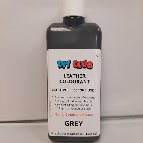 Leather DYE Colourant Paint (Grey, 100ml)