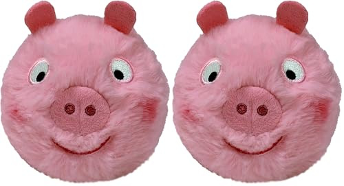 TY Peppa Pig – Hüpftier aus weichem Plüsch, kuscheliges Sammlerstück für Kinder und Babys, gefüllte Teddy-Plüschtiere für Mädchen und Jungen ab 4 Jahren (Packung mit 2)