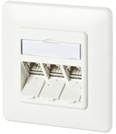 METZ CONNECT C6Amodul 3 Port 180°M UP-Dose, reinweiß RAL9010