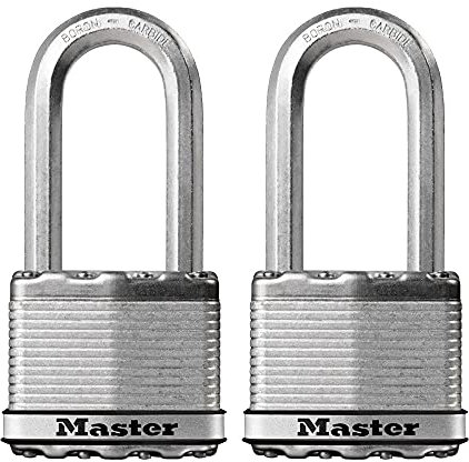 Master Lock M5XTLH Magnum Lot de 2 cadenas d'extérieur robustes avec clé, clés identiques