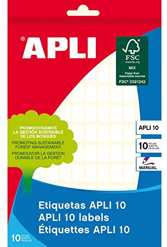 APLI – etichette 8 x 12 mm bianco