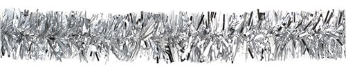 Creativery Weihnachtsgirlande 2cm x 3m - Lametta Girlande für Weihnachtsbaum - Glänzende Dekogirlande für Weihnachten - Lamettagirlande Weihnachtsbaumgirlande Partygirlande - Silber