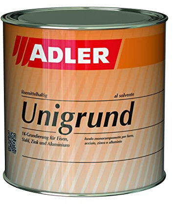 ADLER Unigrund LM - 750 ml Rotbraun - Grundierung/Haftgrundierung für Eisen Stahl Zink Alu, Rostschutzgrundierung für Metall