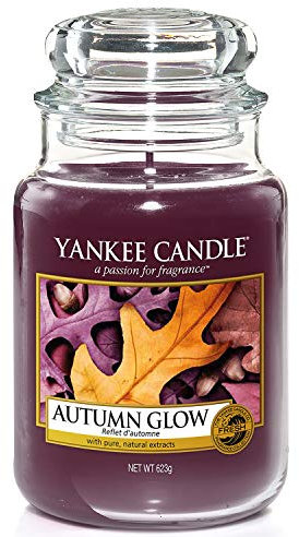 Yankee Candle Scented Candle | Scented Candle | Autumn Glow Large Jar Candle | Burn Time: Up to 150 Hours