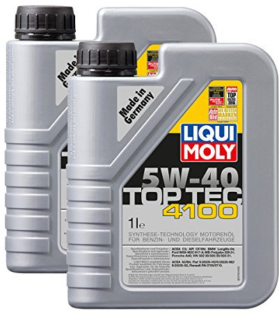2x LIQUI MOLY 3700 Top Tec 4100 5W-40 Motoröl