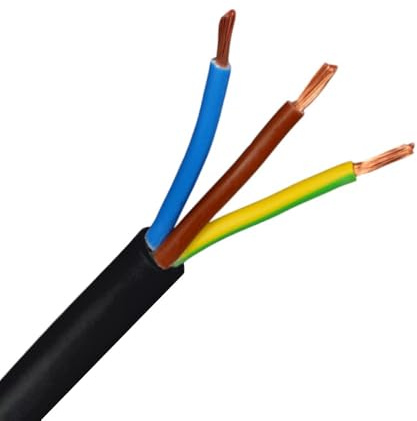 2/3/4 CORE ELECTRICAL FLEX CABLE WIRE LENGTH TWIN TRIPLE 0.75/1/1.5/2.5mm2 230V (3 Core 0.75mm x 50m)