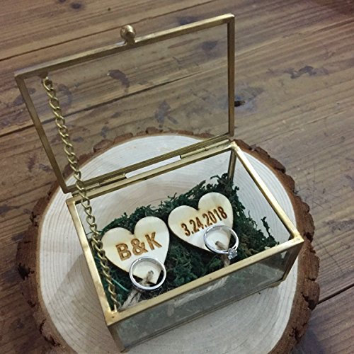 Mylifemylove – Personalisierbare Glasvitrine für Hochzeitsringe, perfekt als Hochzeitsgeschenk