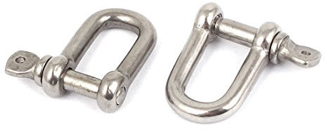 Aexit 2Stk Planen & Spanngurte 25 mm x 22 mm x 8 mm Draht Seil Bogen Link Kette Seile Fesseln Hardware