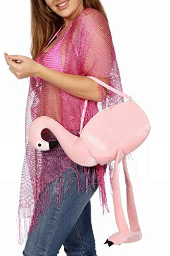 Wilbers Kostüm Zubehör Tasche Handtasche Flamingo Karneval Fasching