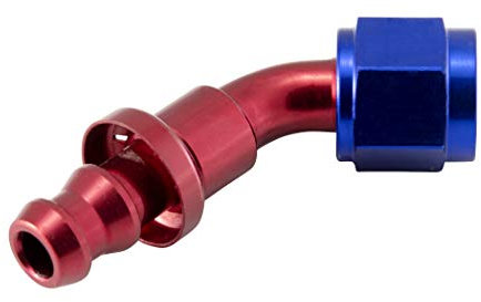 Alu Fitting AN6 Push-On 45° 9/16 - 18UNF