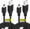 2 Pack 10ft PS3 Controller Charger Cable - Magnetic Ring Mini USB Data Charging Cord for PS Move Playstation 3 Wireless Controller, TI84 Plus CE, Digital Camera