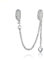 ZiNuo Charm Beads Love Heart Safety Chain 925 Sterling Silver Clip Lock Stopper Beads Safety Chain for Pandora Charm Bracelet DIY Jewelry (A)