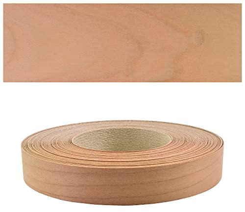 Mprofi MT® Kantenumleimer Kirschbaum | 22 mm x 5 m | Echtholz Furnier Kantenband | Bügelkantenumleimer für Regale und Möbelplatten | Kantenumleimer mit Schmelzkleber | Bügelkante für Möbel – TR/22/5