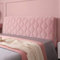 uyeoco Bett Kopfteil Bezug Bettkopfteil Hussen Kopfteilbezug Staubdicht, Gesteppt Einfarbig Massivholzbett Kopfstütze Bedside Decoration Protector (Color : Pink, Size : 140cm)
