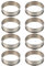 Cabilock 8 Stück Mousse Ringe Dessertring Mini Tortenring 8cm*8cm Backringe Kuchenring Kuchen Form Mousse Ring Form Edelstahl Kreis Dessert Schimmel Speisering für Backen Küche Zubehör