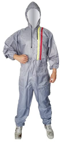 FETEX Mehrwegoverall Lackieranzug Lackiereroverall Schutzanzug Arbeitsanzug grau Schutzoverall Arbeitsoverall | Größe L bis XXXL (XXL)