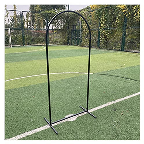 TYUTYU Hochzeitsdekoration Bühne Party Geburtstag Hintergrund Rahmen Hochzeit Schmiedeeisen Blume Rahmen Metall Blume Bogen (Color : Black, Size : High 1.8 M wide0.8M)