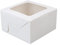 EDATOFLY 50 Stück Cupcake Schachtel, Weiß Kraftpapier Geschenkboxen mit Sichtfenster Karton Box Verpackung Faltschachtel mit Sichtfenster für Kekse, Kuchen, Dessert, Geschenke