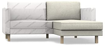 COMFORTLY Add-On Chaiselongue-Schonbezug, handgefertigt, kompatibel mit Karlstad Chaiselongue, nur Bezüge (strapazierfähig, cremefarben)