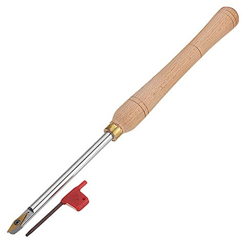 Drechseleisen Drechselwerkzeuge Drehmeißel 1PCS Hartmetall Drehstahl Mit Vollhartmetalleinsatz Cutter Holzbearbeitungs Drehfinisher-Werkzeug Mit Holzgriff Holzkarbide Schneider,35° Tip