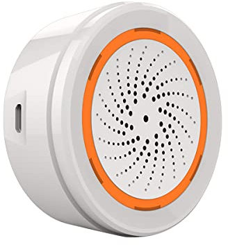 ZigBee Alarmsirene, maximaler Klang 90 dB, doppelte Stromversorgung, einstellbare Klangzeit, Anti-Diebstahl-System ZigBee