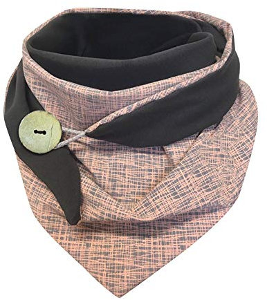 Damen Schal Dreiecksschal Groß Elegant Bunt Button Knopf Dreieckstuch Weich Warme Herbstschal Winterschal Karo Tartan Streifen Herbstschal Halstücher Cape Scarf Lätzchen Dreieckstuch (D)